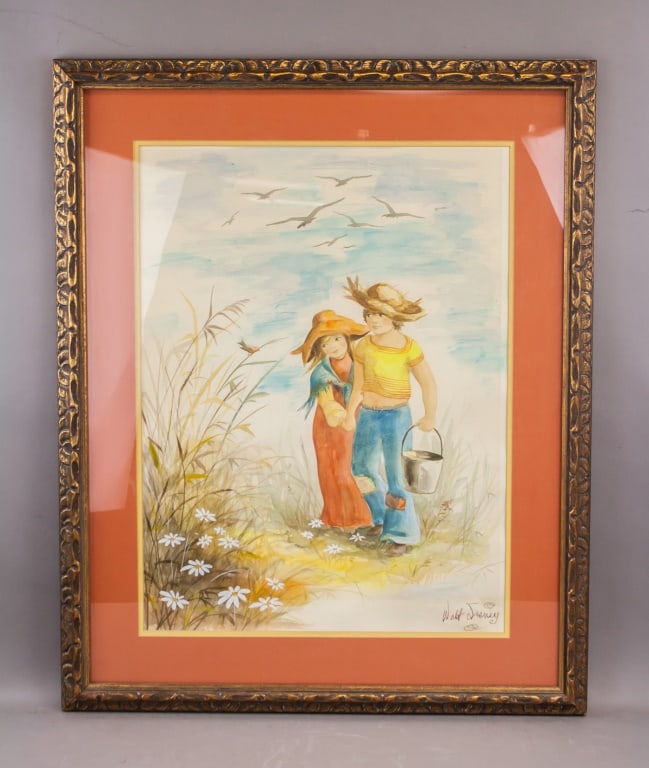WC on Paper Signed Walt Disney Fine Art T. Eaton (1 of 8)