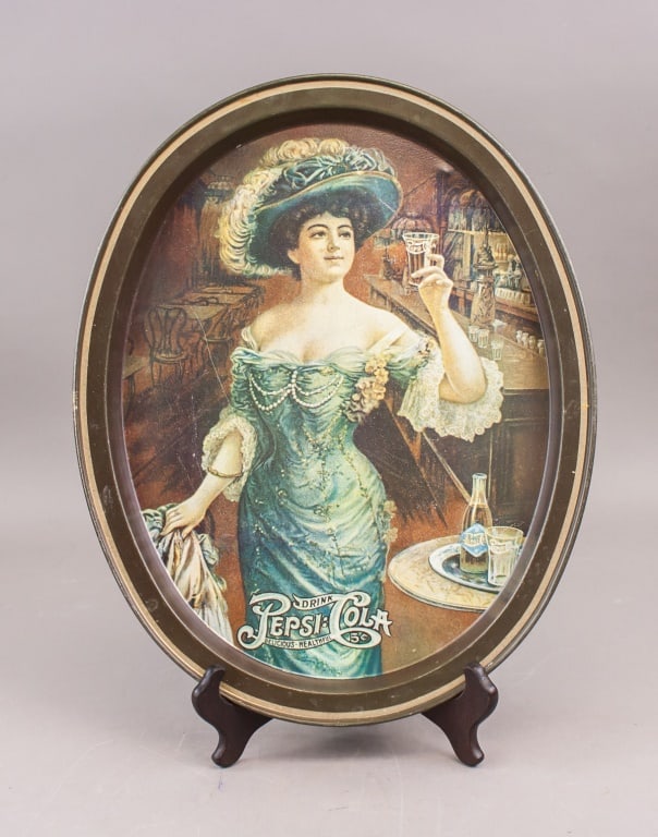 Vintage Oval Pepsi-Cola Metal Serving Tray (1 of 6)