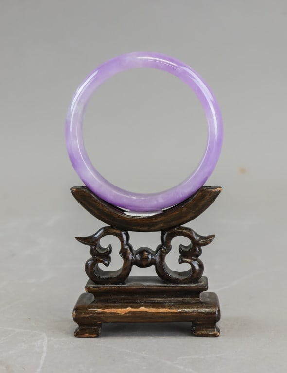 Chinese Fine Purple Jadeite Bangle (1 of 6)