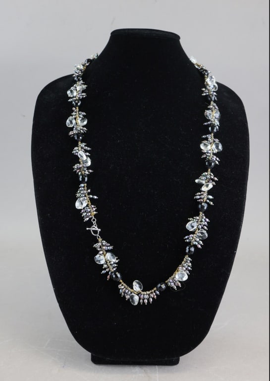 Sterling Silver Beads & Gemstones Necklace (1 of 8)