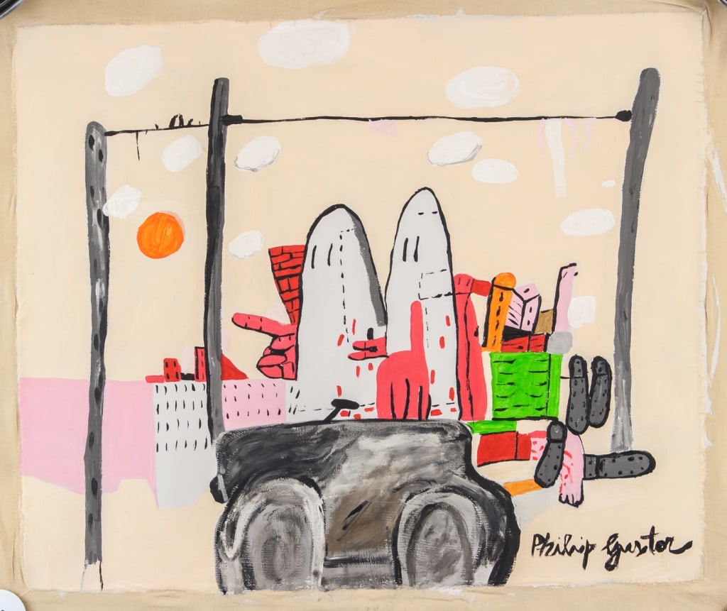 American Acrylic on Canvas Signed Philip Guston (1 of 9)