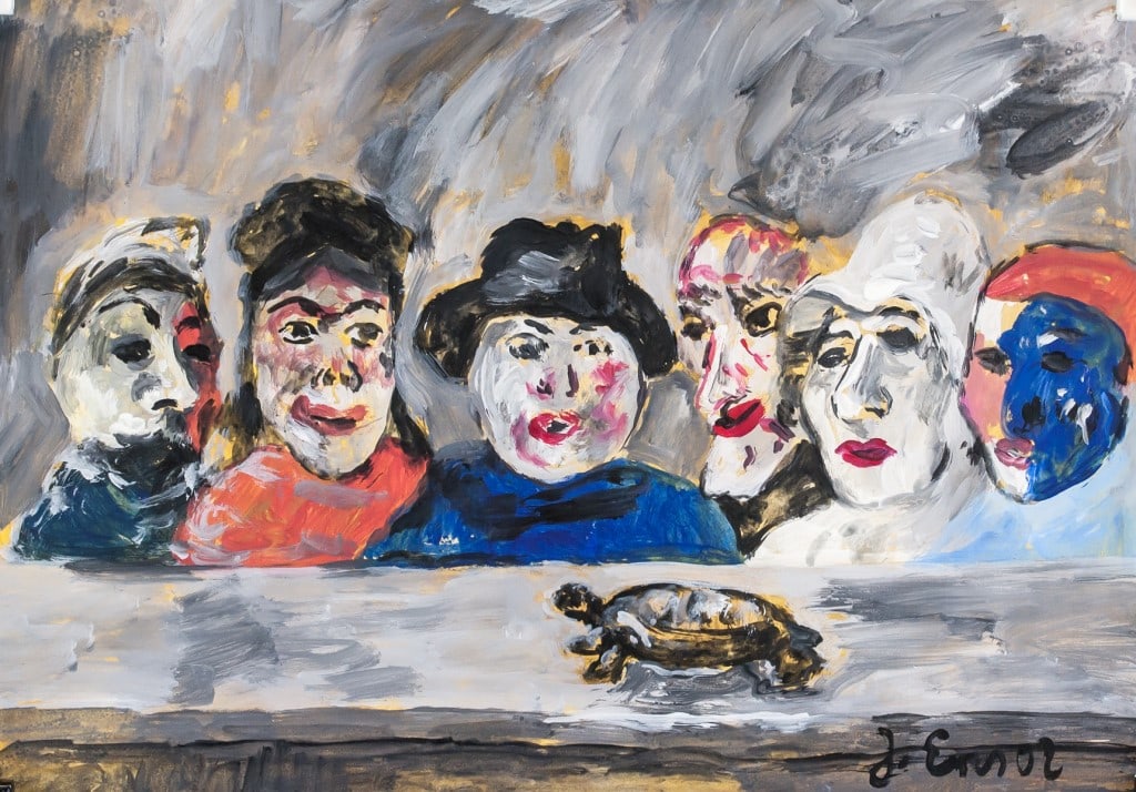 Gouache on Paper Signed James Ensor Charles Egan (1 of 8)