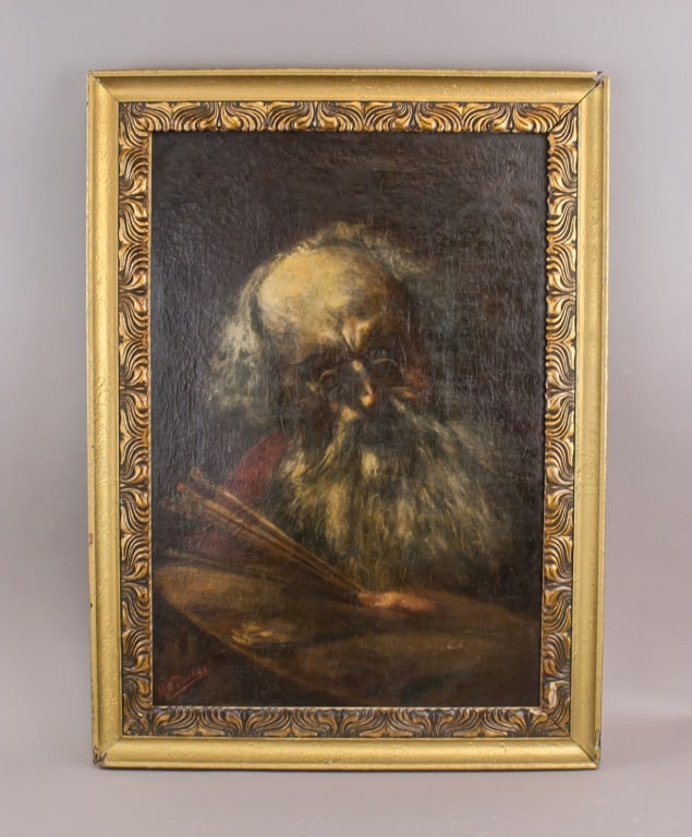Vintage Oil on Canvas Signed M. O. Duenas (1 of 10)
