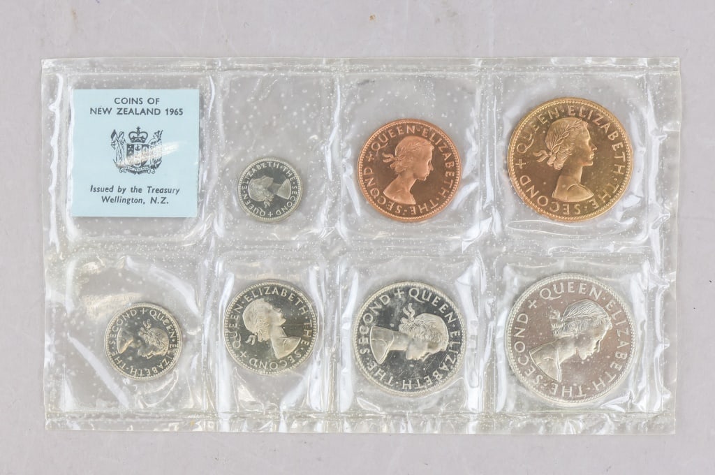 1965 New Zealand Coins 7pc Royal Mint London (1 of 8)