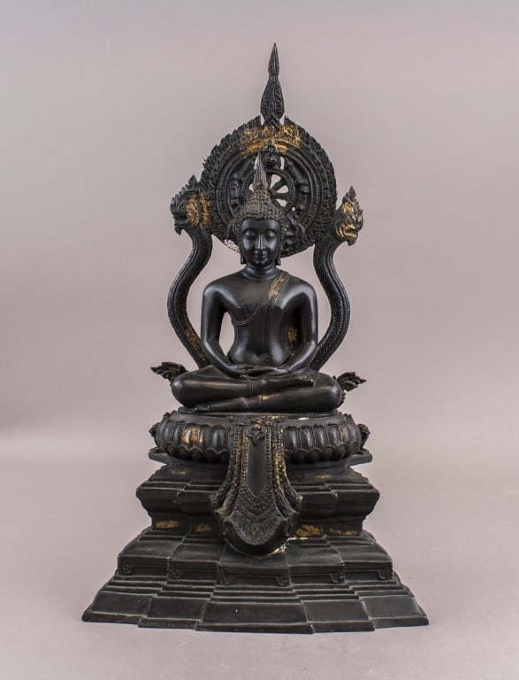 Rare Asian Gilt Bronze Carved Buddha Sculpture (1 of 10)