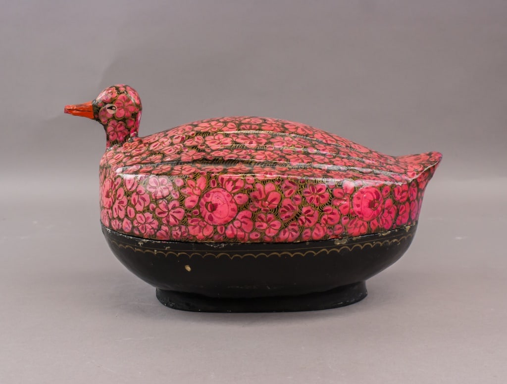 Vintage Indian Paper Mache Duck Trinket Box (1 of 8)