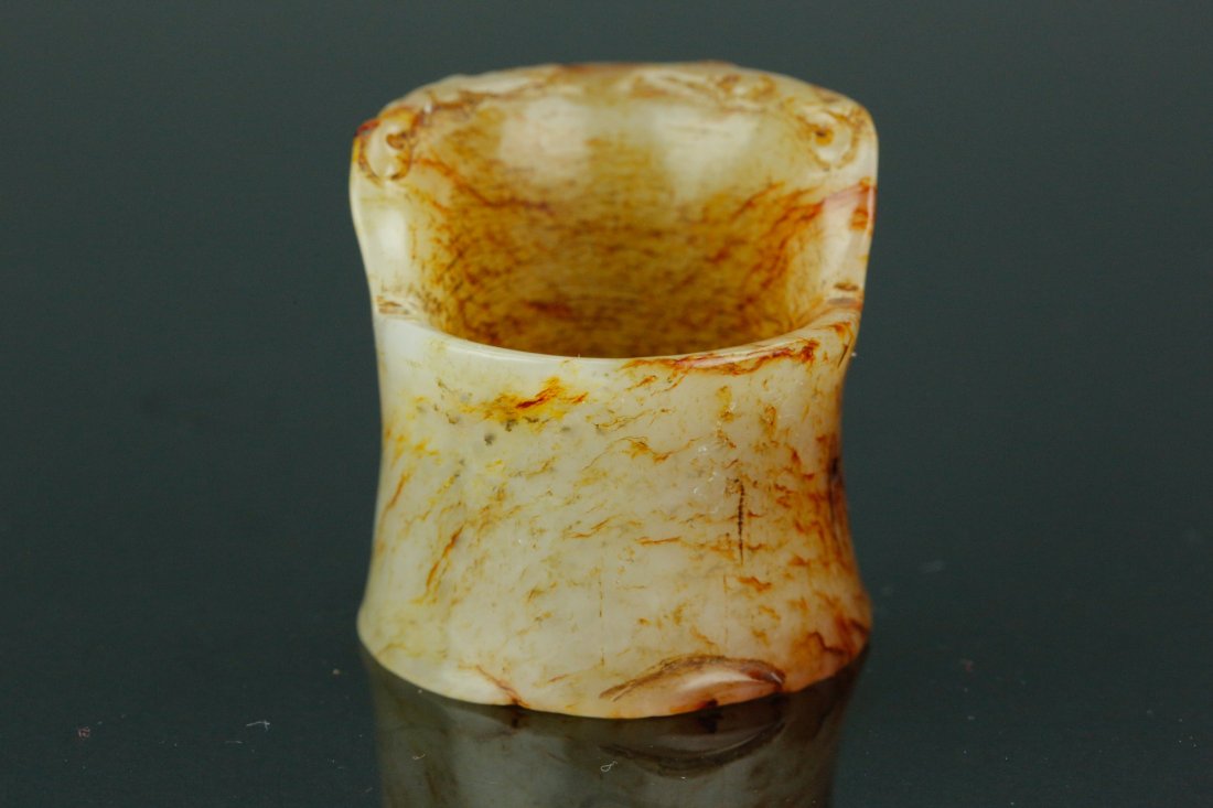 Chinese Old White Jade Ring (1 of 7)