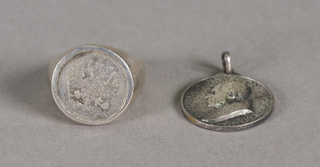 2 Pieces of Russian Silver Coin Ring & Pendant (1 of 5)