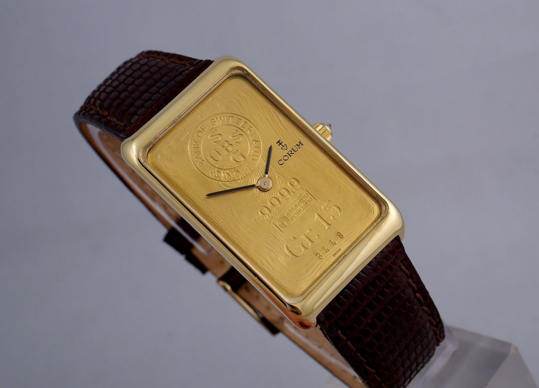 Corum 15 Gram Swiss Ingot 18K Gold Manual Watch (1 of 8)