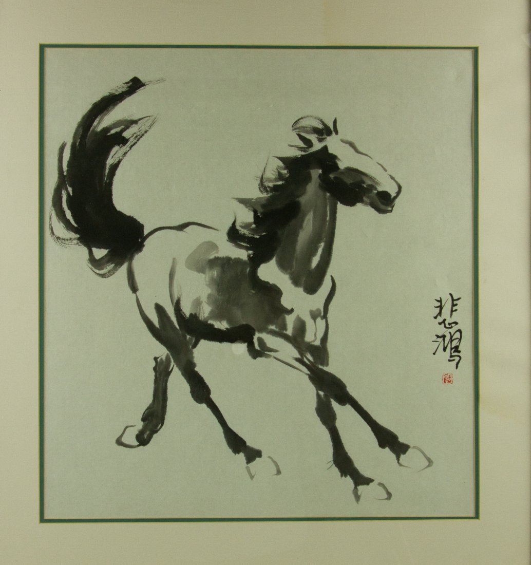 Watercolor Horse With Frame Xu Beihong 1895-1953 (1 of 4)