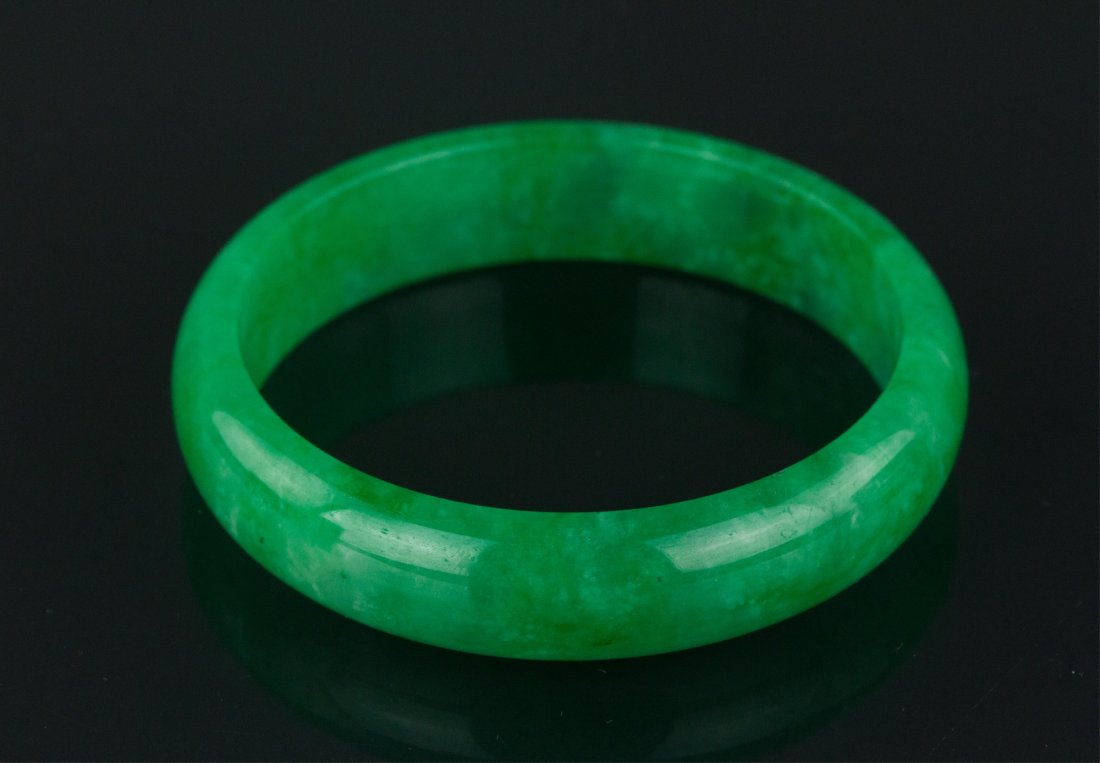 Chinese Green Jadeite Bangle (1 of 4)