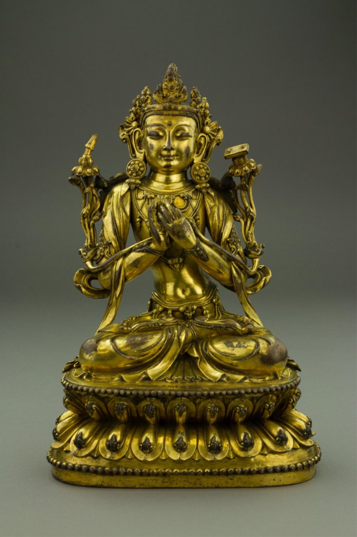 Fine Gilt Bronze Buddha Figure Ming Yongle Mark (1 of 10)
