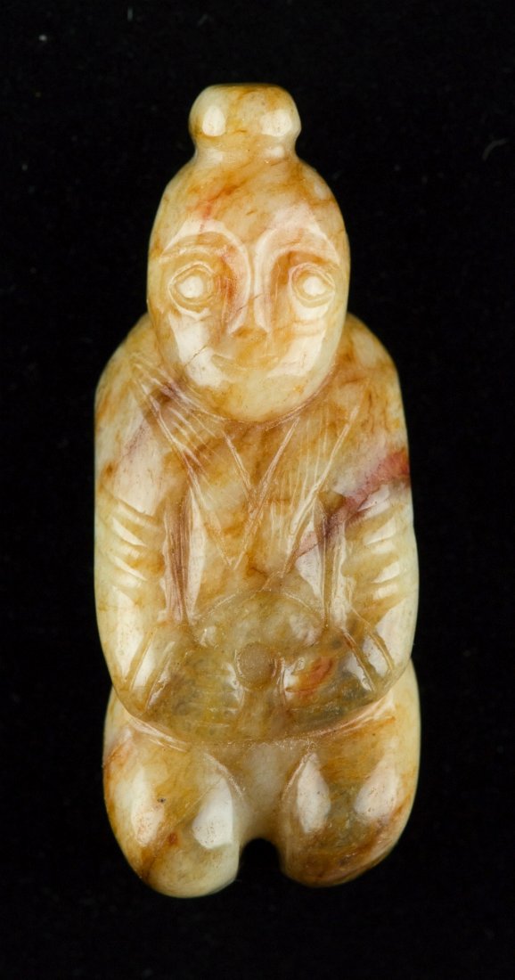 Chinese Antique Yellow Jade Carved Toggle (1 of 2)