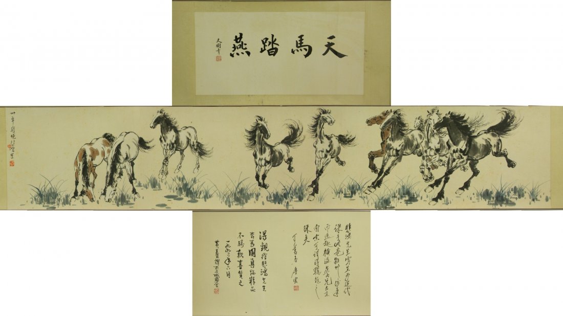 Watercolour on Paper Scroll Xu Beihong 1895-1953 (1 of 10)