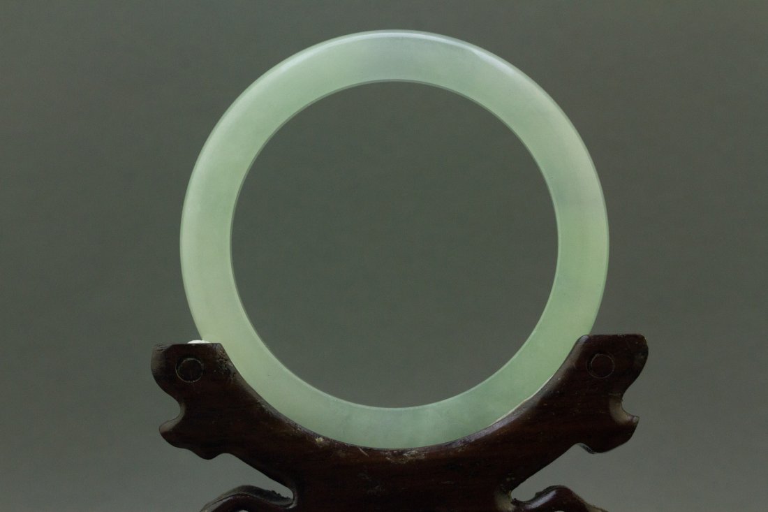 Chinese Light Green Jadeite Bangle (1 of 3)