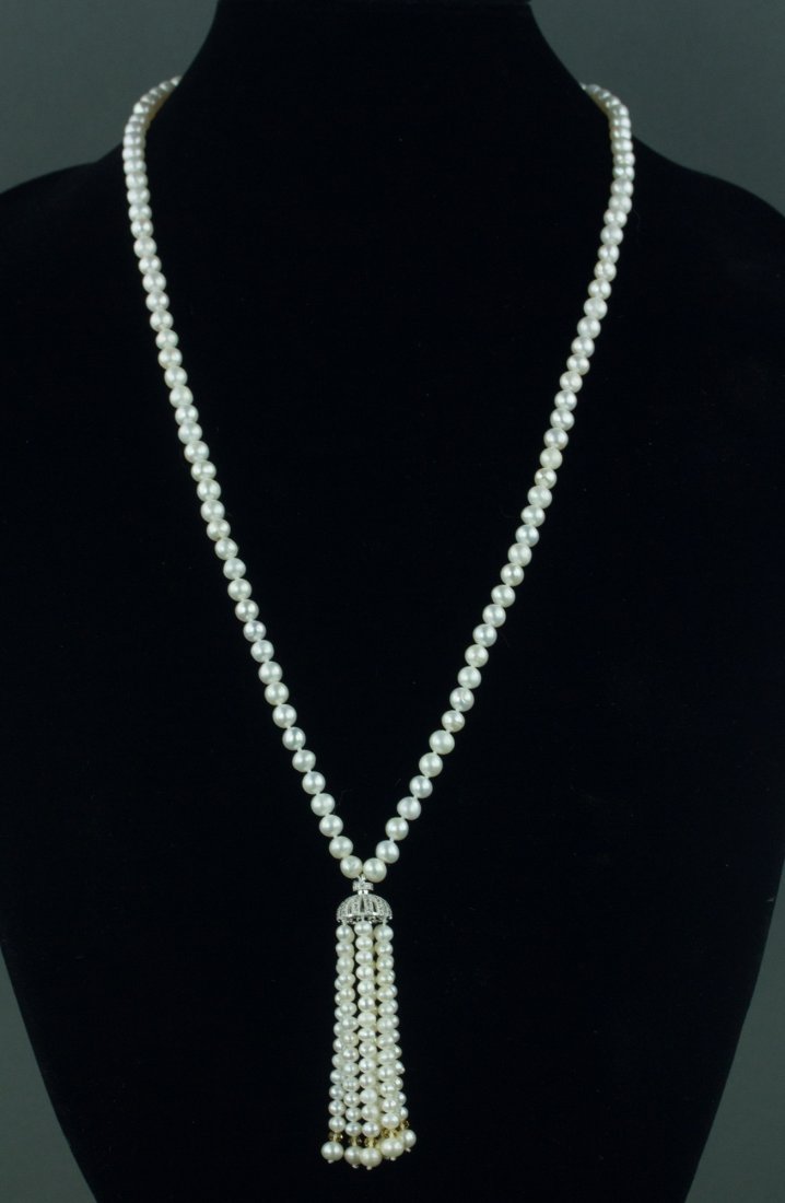 Sterling Silver Pearl Necklace CRV$500 (1 of 4)