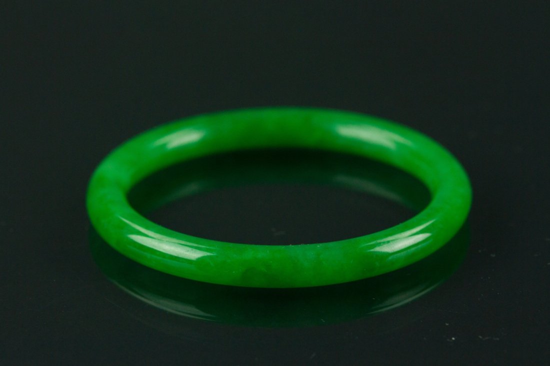Certified Grade A Natural Green Jadeite Bangle (1 of 8)
