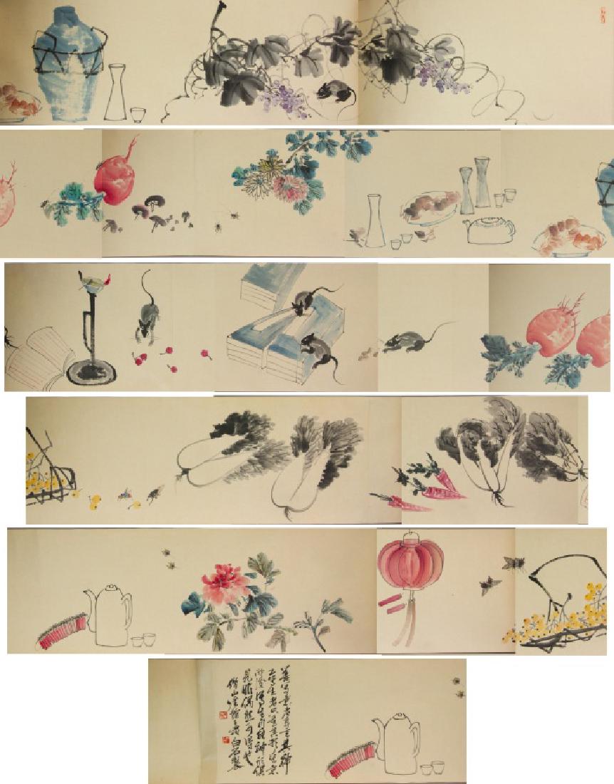 Qi Baishi 1864-1957 Watercolour Long Hand Scroll (1 of 18)