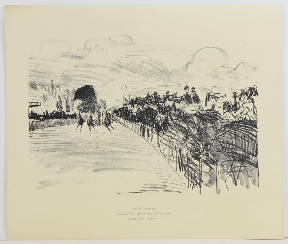 Edouard Manet Lithograph The Races at Longchamps (1 of 2)