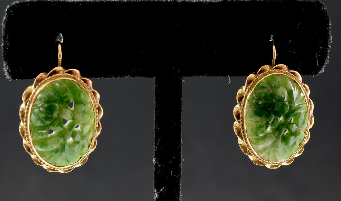 Ladies 14K Jade Earrings (1 of 3)