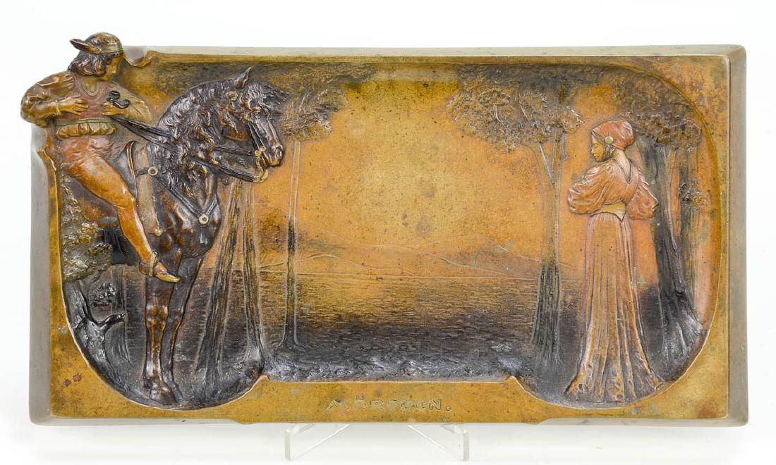 German Art Nouveau Bronze Tray (1 of 3)