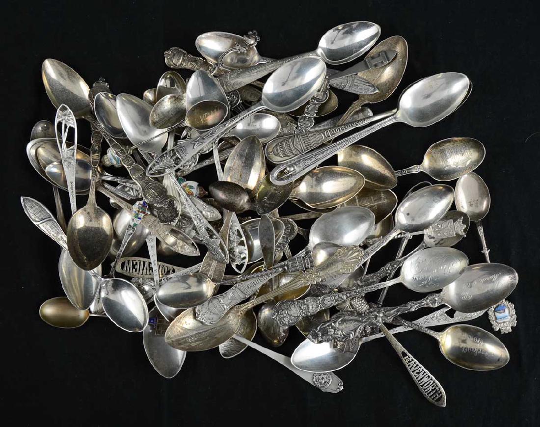Large group of Sterling Souvenir Spoons (1 of 3)