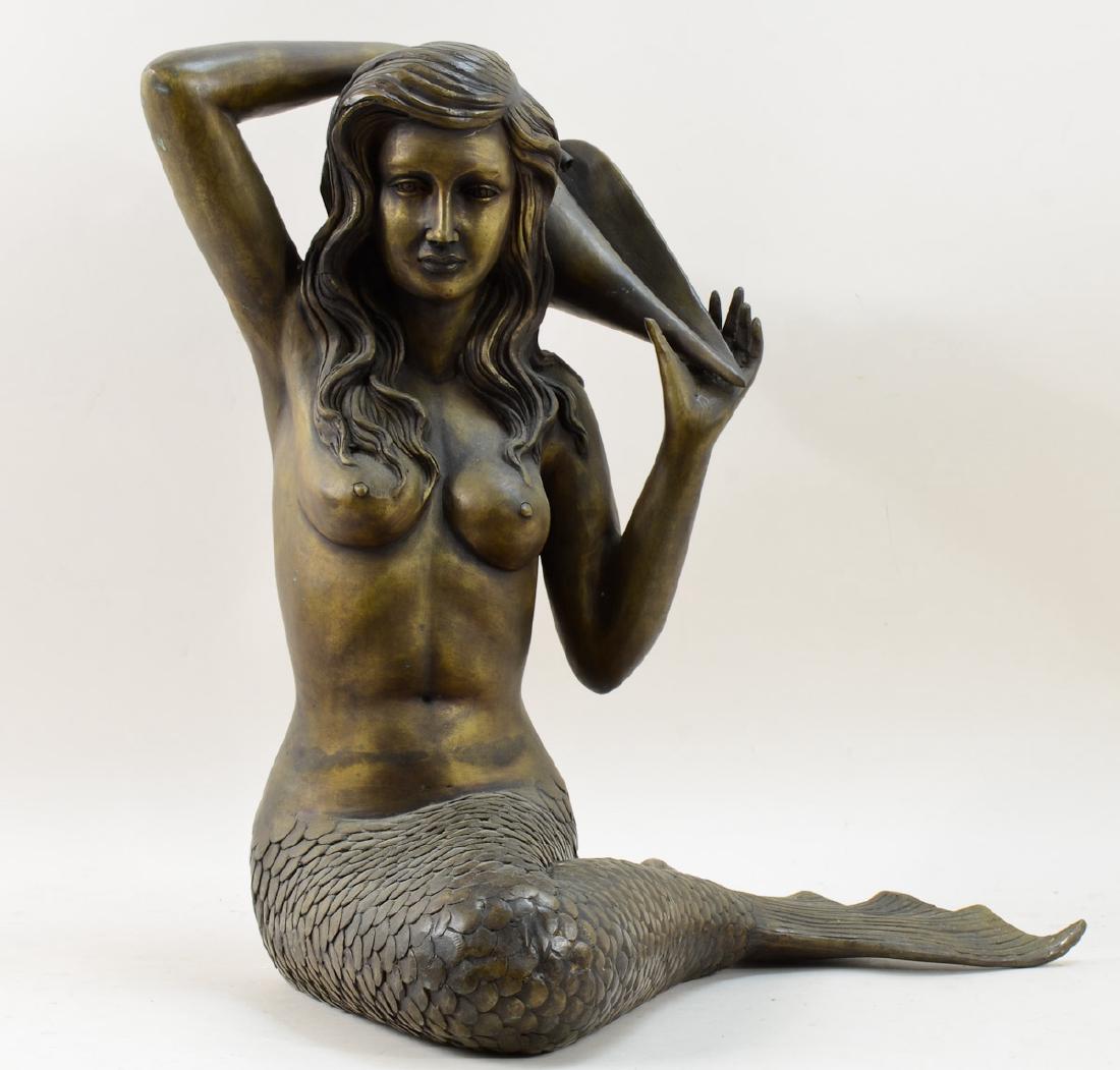Figural Mermaid Garden Fountain (1 of 2)