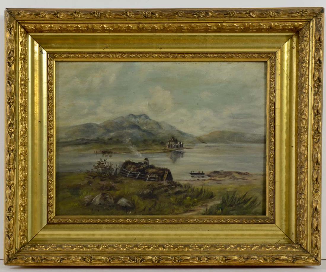 Antique Oil on Board Landscape (1 of 3)