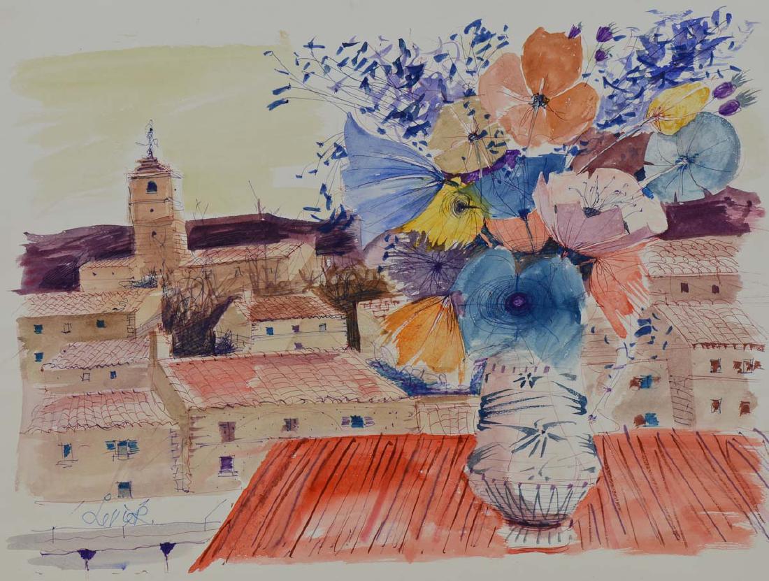 Charles Levier Watercolor Landscape (1 of 3)