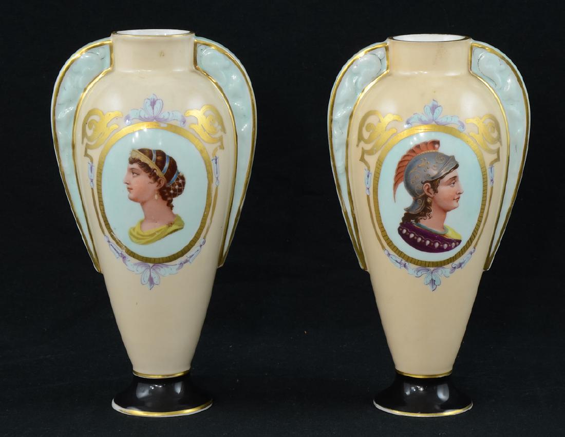 Pair of Porcelain Garniture Vases (1 of 4)