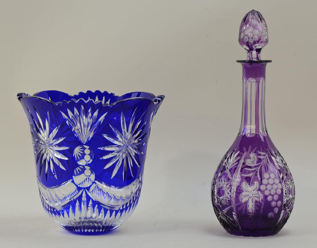 Cut glass Vase and Decanter (1 of 4)