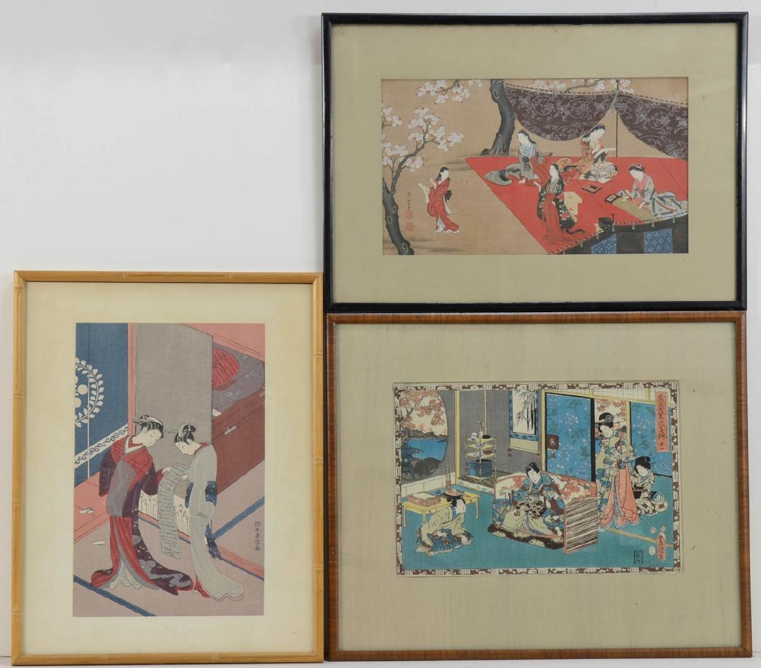 Three Japanese Woodblock Prints (1 of 5)