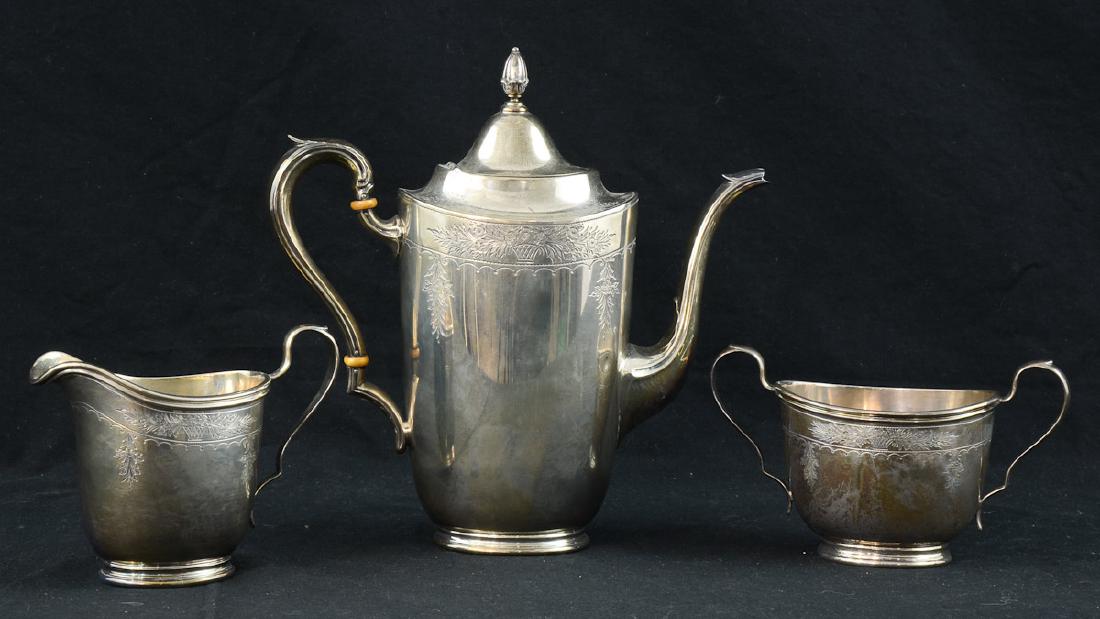 International Sterling Silver Tea Set (1 of 2)