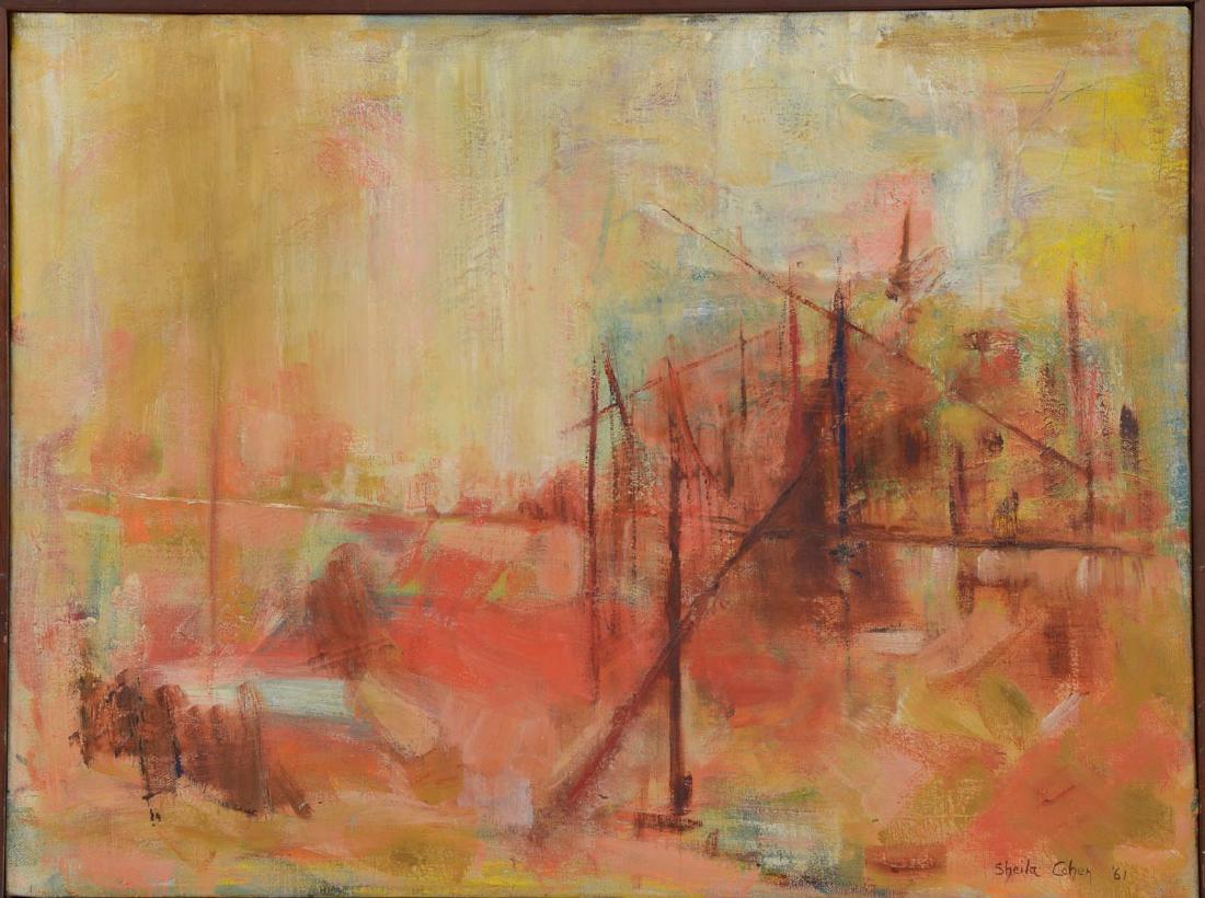 Oil on Canvas Abstract Landscape (1 of 3)