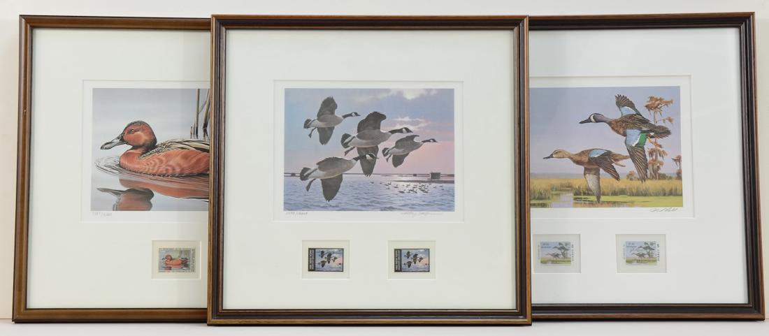 7 framed waterfowl prints (1 of 3)
