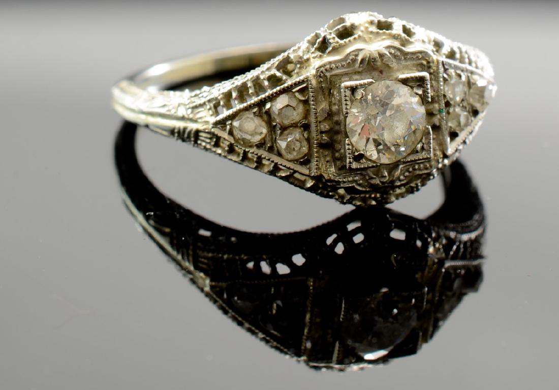 Ladies Antique 18K Diamond Ring (1 of 3)
