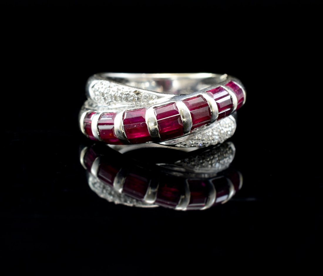 Ladies 14K Ruby & Diamond Ring (1 of 4)