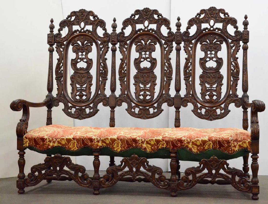 Renaissance Revival Hall Bench (1 of 6)