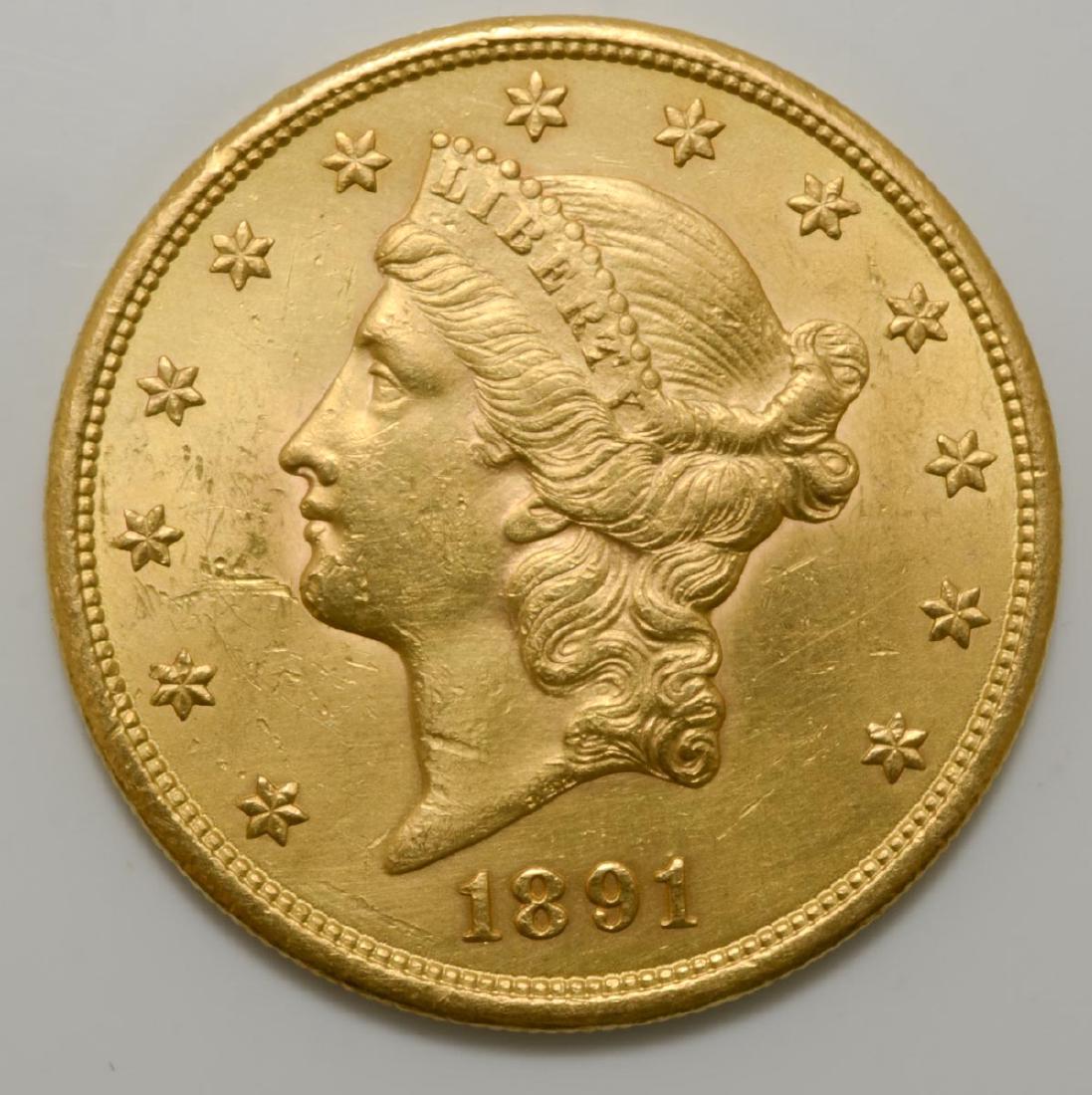 1891-S $20 Gold Double Eagle (1 of 2)
