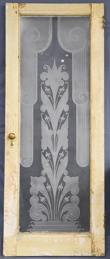 Art Deco Etched Glass Door (1 of 1)