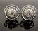Ladies 14K White Gold Diamond Earrings - 2