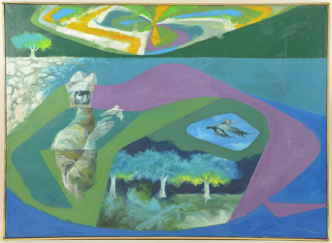 Robert J. Lee painting on canvas (1 of 2)