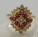 Ladies 14K Ruby and Diamond ring