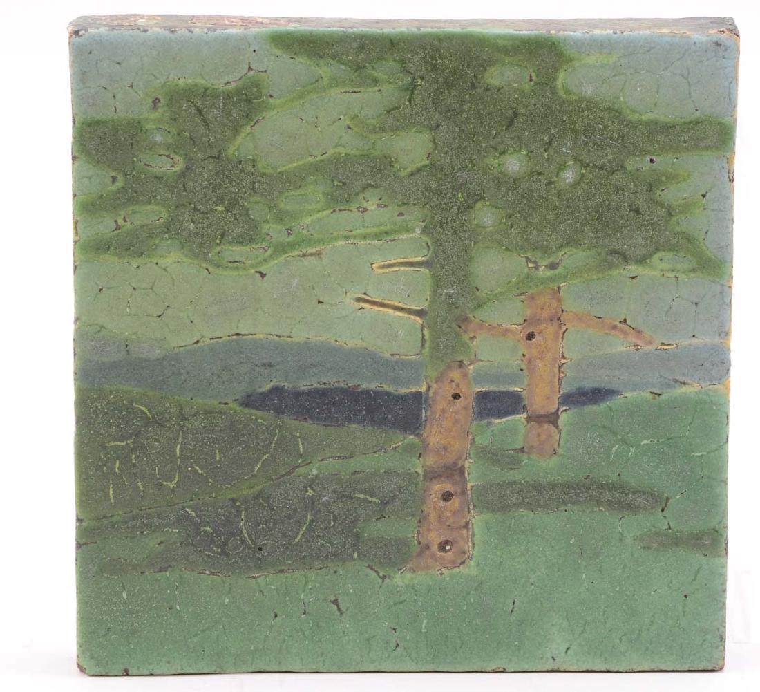 Grueby Arts & Crafts Pottery Tile (1 of 2)