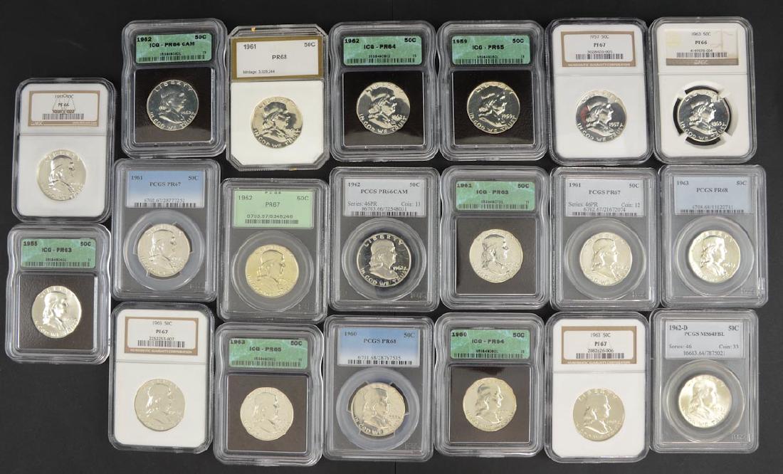 20 Franklin Half Dollars (1 of 2)