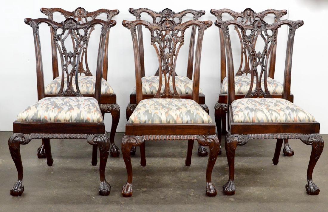 Six Chippendale Mahogany Side Chairs (1 of 5)