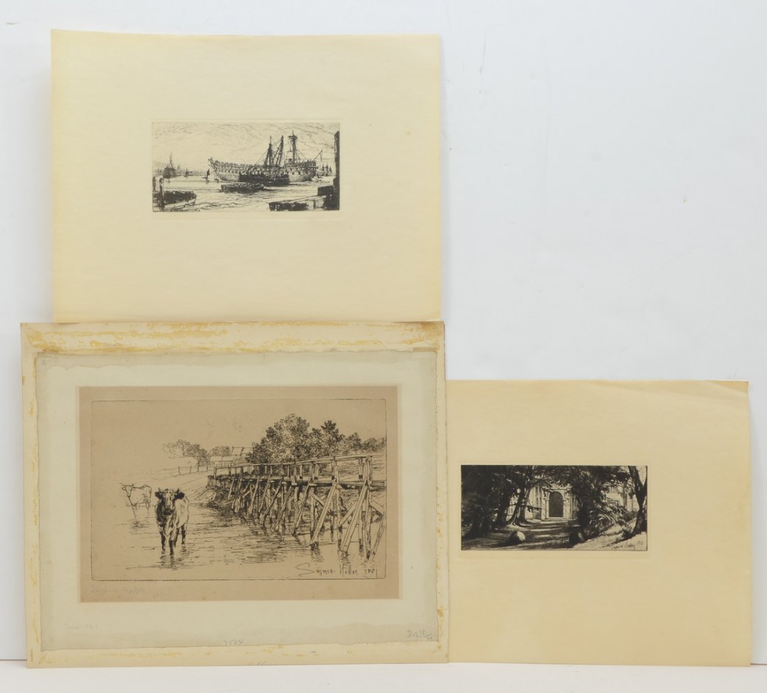 Seymour Haden: 3 etchings (1 of 9)