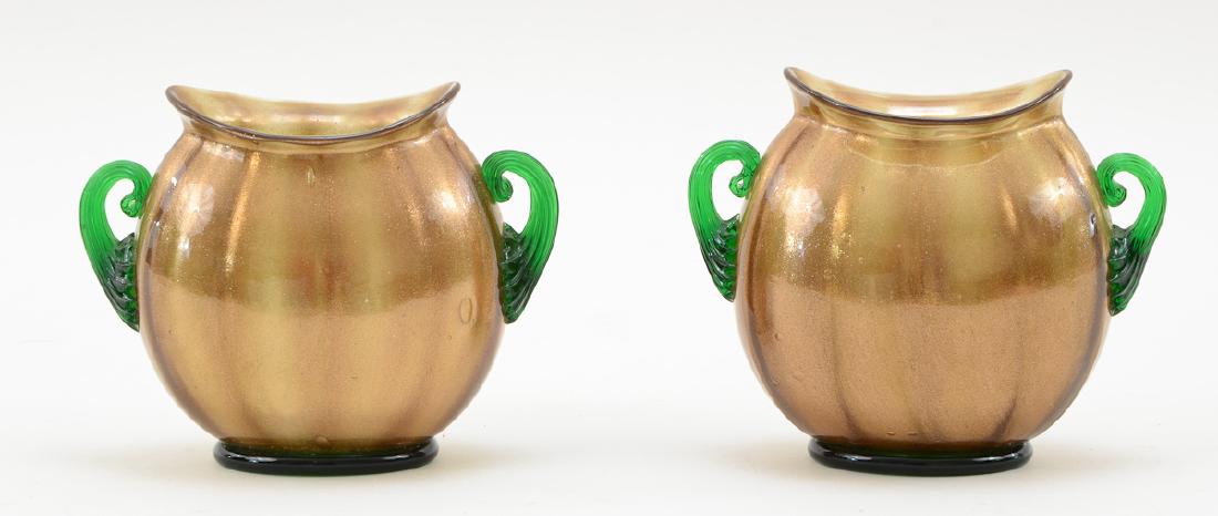 Pair of Venetian Glass Pillow Vases (1 of 3)