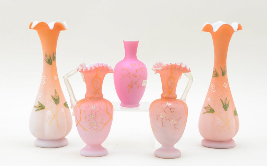 5 pcs Victorian Art Glass (1 of 6)