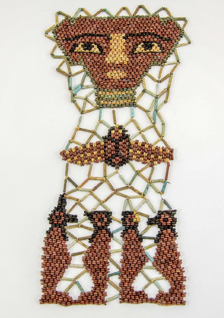 Ancient Egyptian Faience Mummy Bead Face Mask (1 of 5)